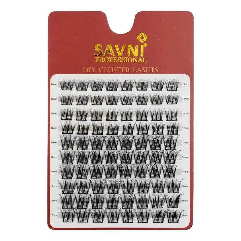 Savni Professional DIY Cluster Bunch Lashes 10mm-16mm Mix Length Natural Look Model #21