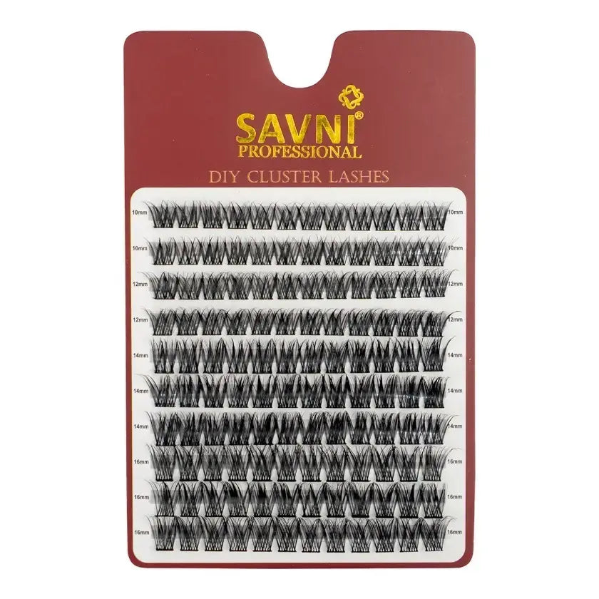 Savni Professional DIY Cluster Bunch Lashes 10mm-16mm Mix Length Natural Look Model #29