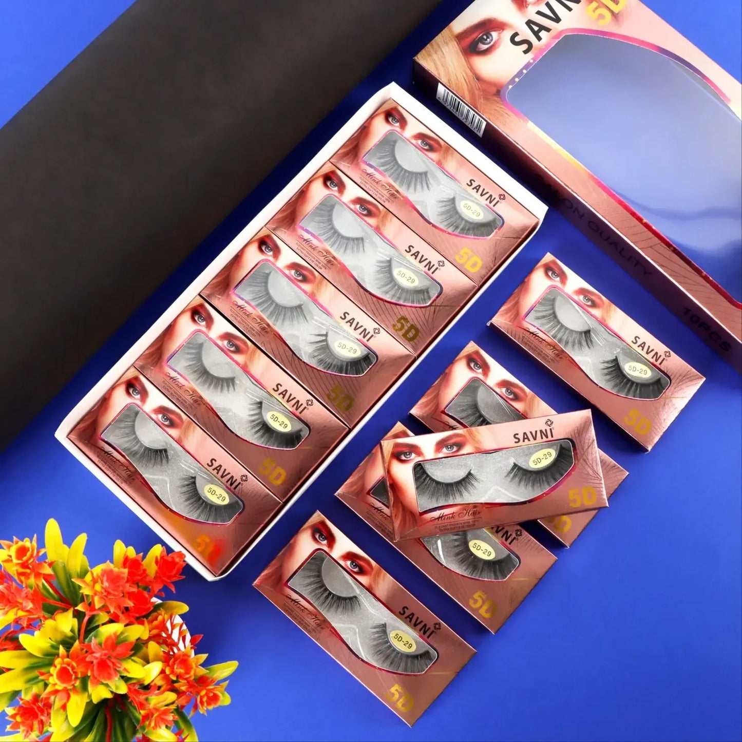 Savni 5D Professional Temporary Mink Hair Eyelash Extension 10 pairs Model 5D-29