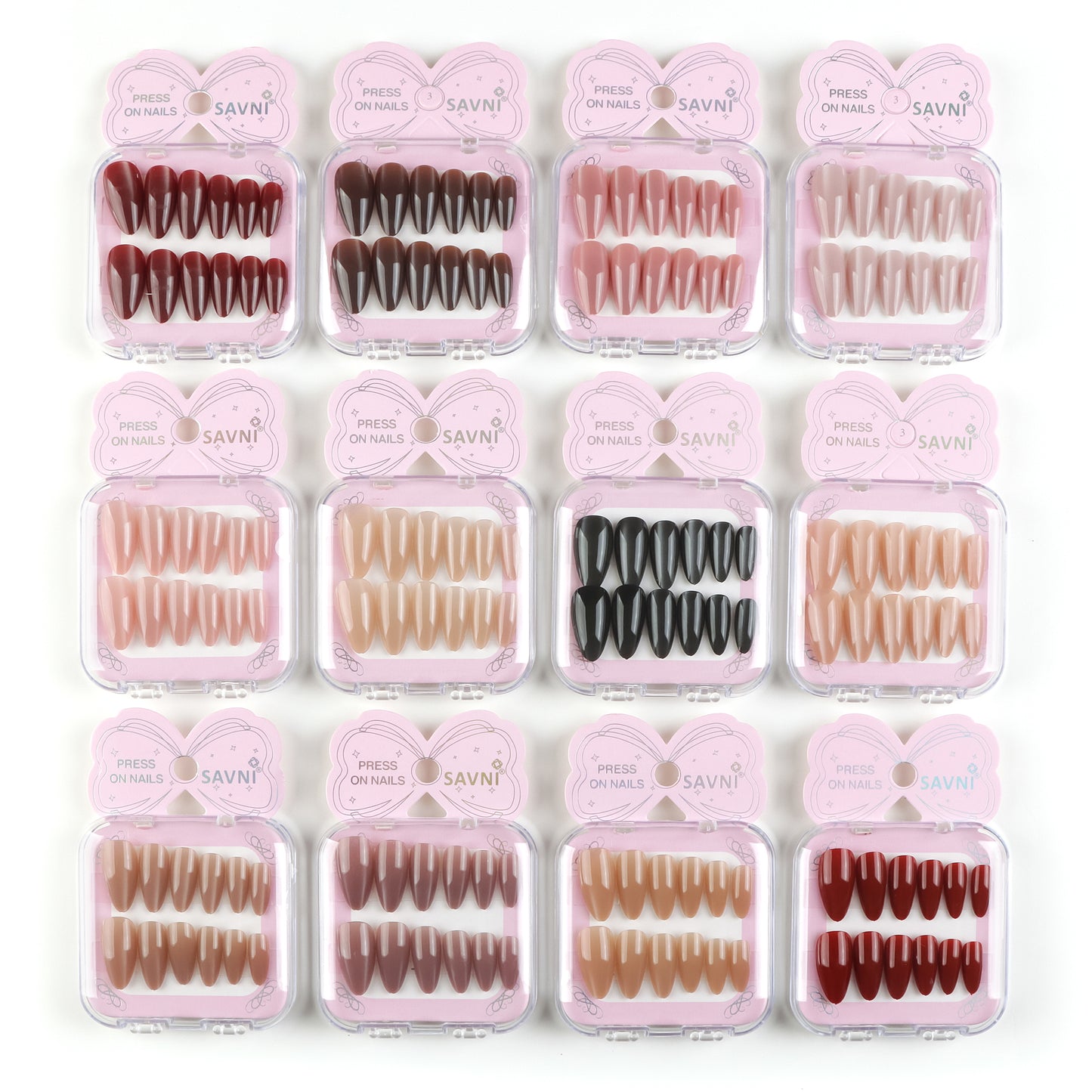 Press On Nails Cat Eye Effect- 12 Sets with Press On Boxes