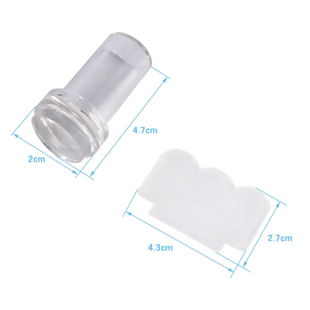 Small Silicon Stamper with Scraper for Stamping Art & French Nails