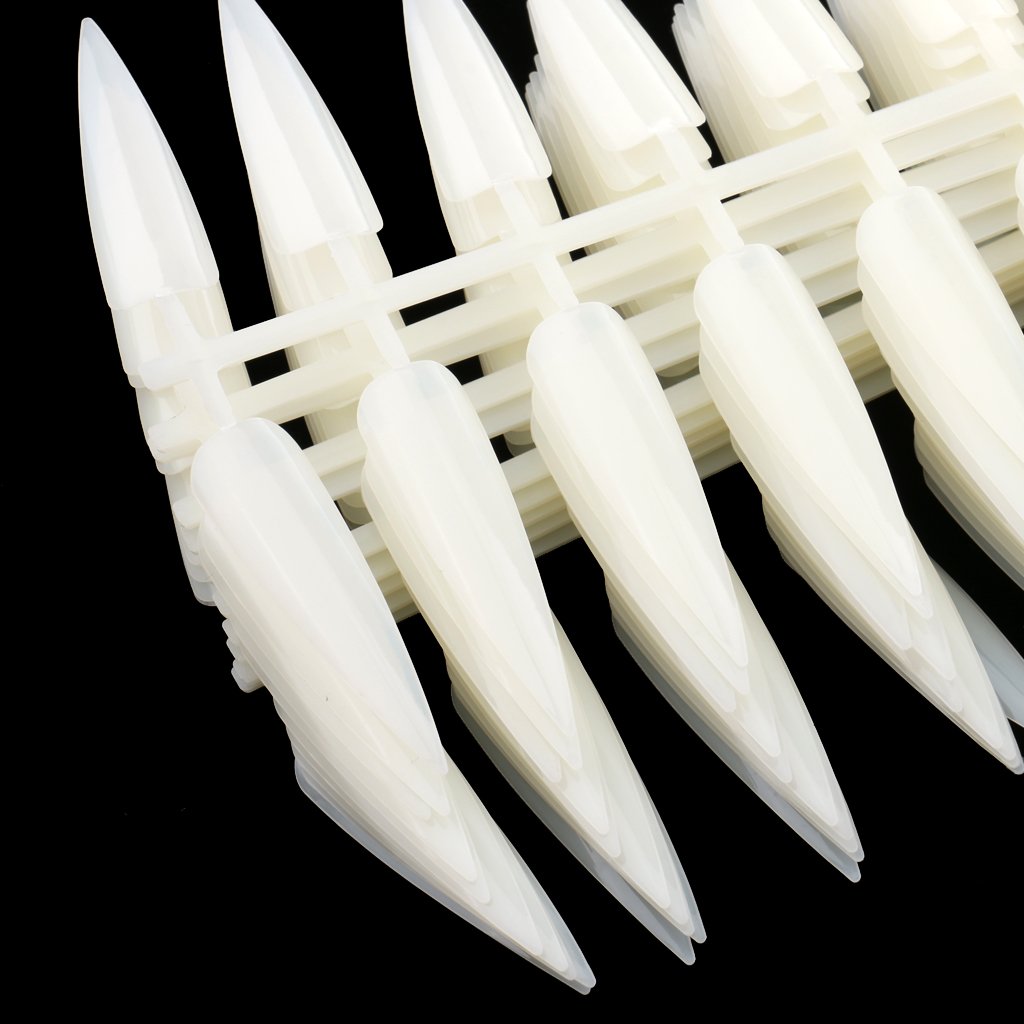 Long Display Tips, Stiletto Shape- 240 Nails