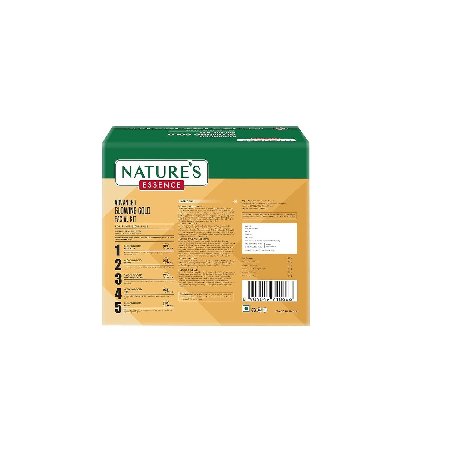 Nature's Professional Advanced Glowing Gold Facial Kit