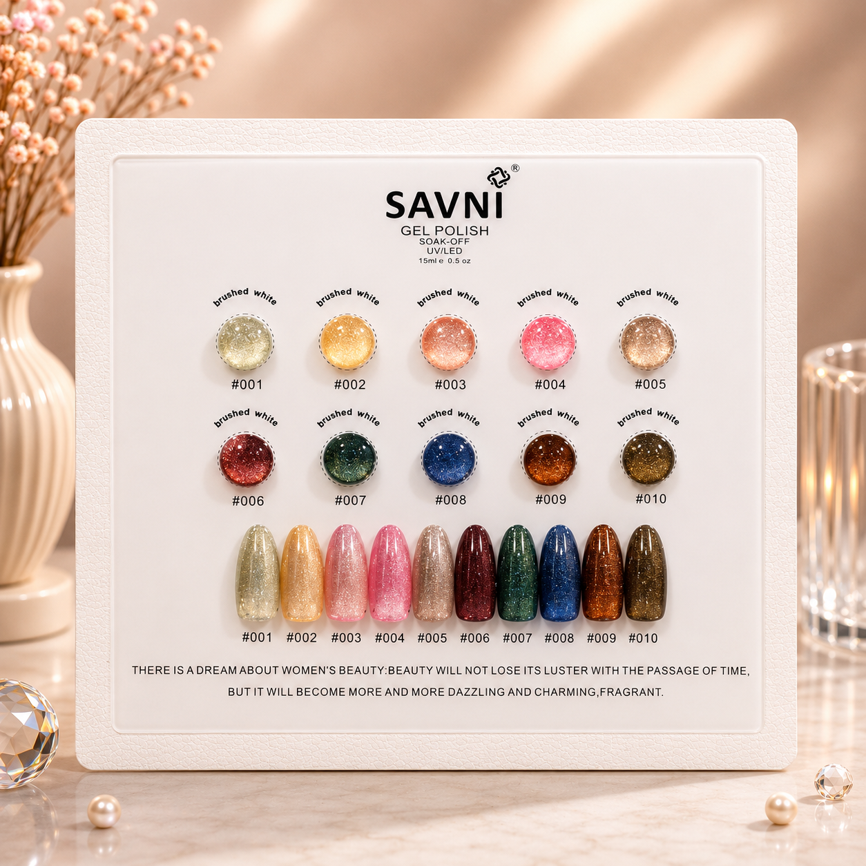Savni Gel Polish Kit Set Of 10 PCS, 15ml Each, Model-A01