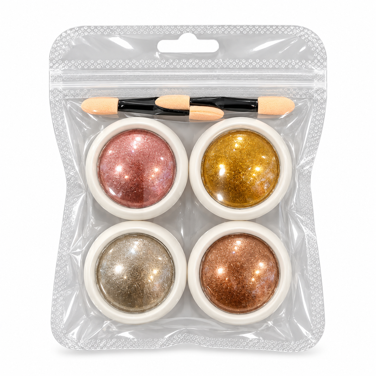 Nail Chrome Powder - Pack Of 4pcs