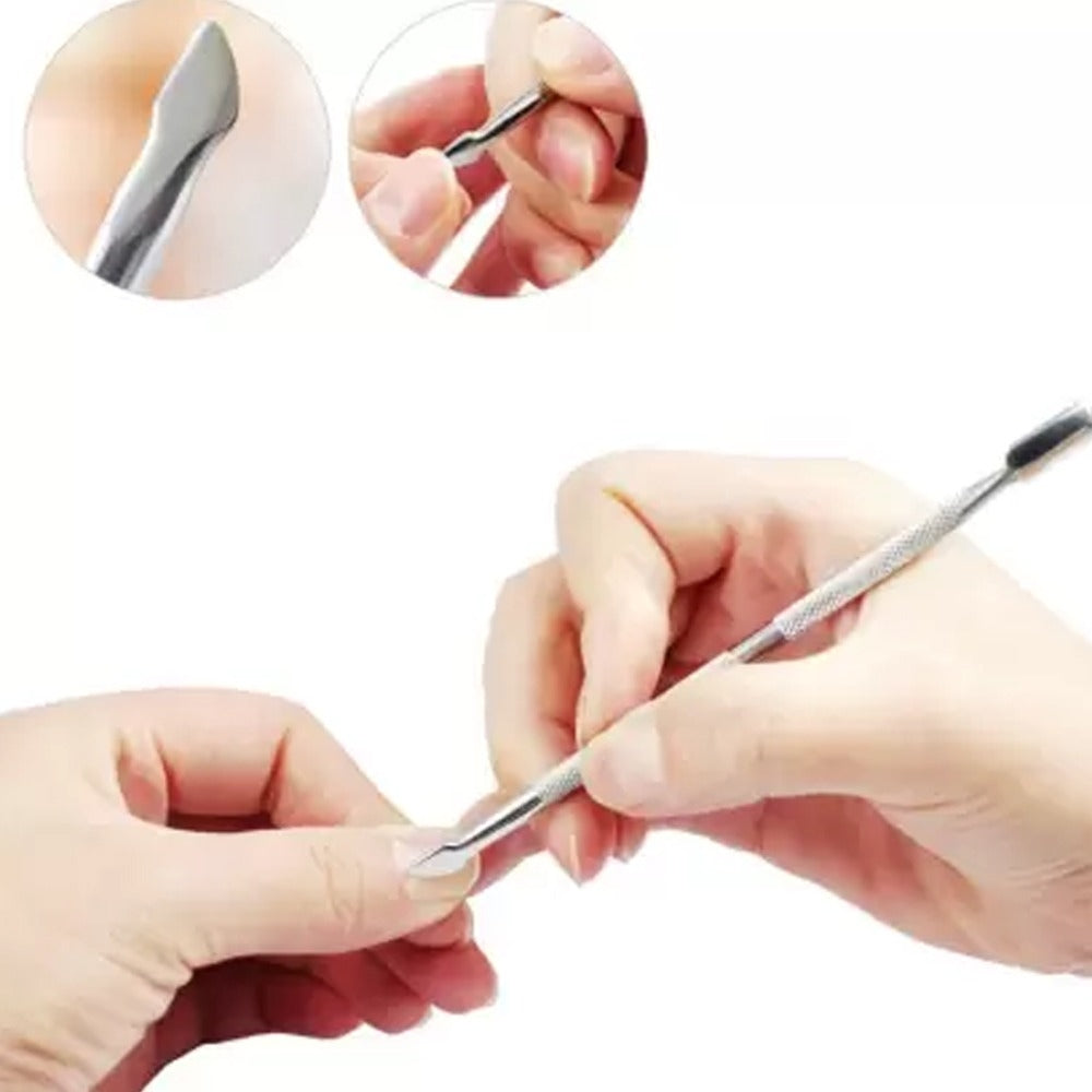 Cuticle Pusher, Cutter, Scalper, Flattener Stainless Steel - Set of 4
