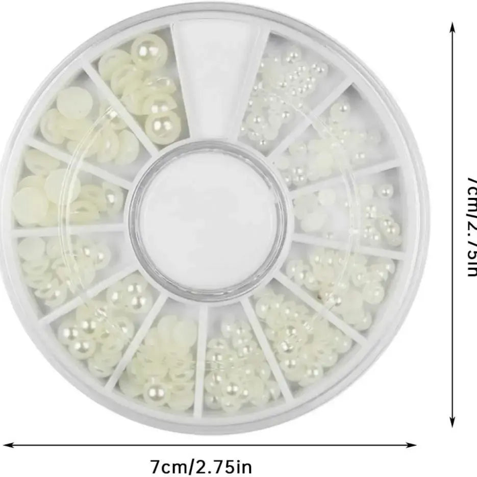 Flatback Warm White Pearls Pearl Stone Pasting Mix Sizes