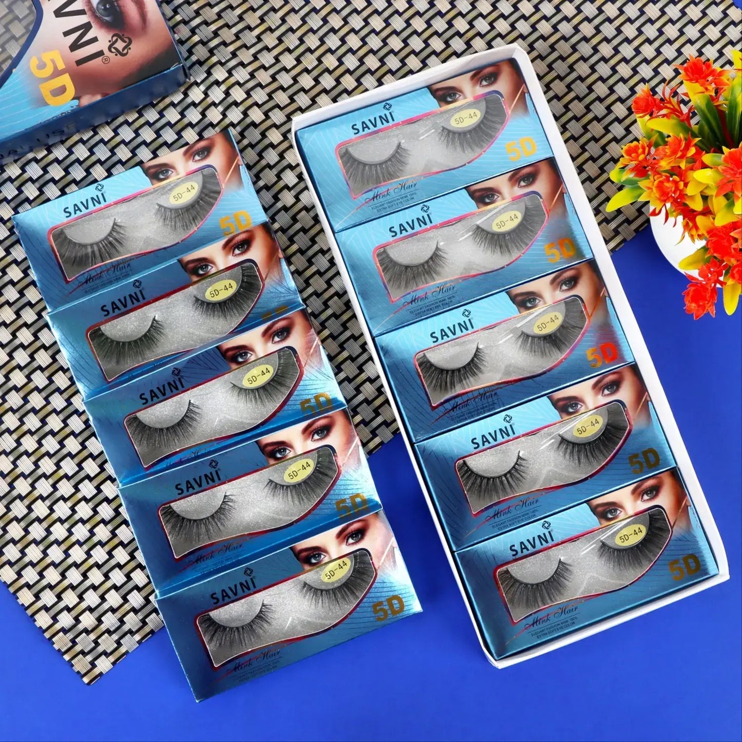 Savni 5D Professional Temporary Mink Hair Eyelash Extension 10 pairs Model 5D-44