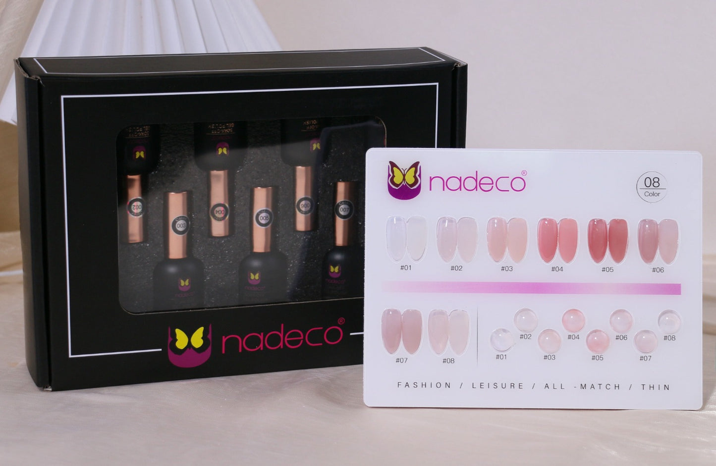 Nadeco UV Gel Polish Kit Set Of 8, 15ML Model - F