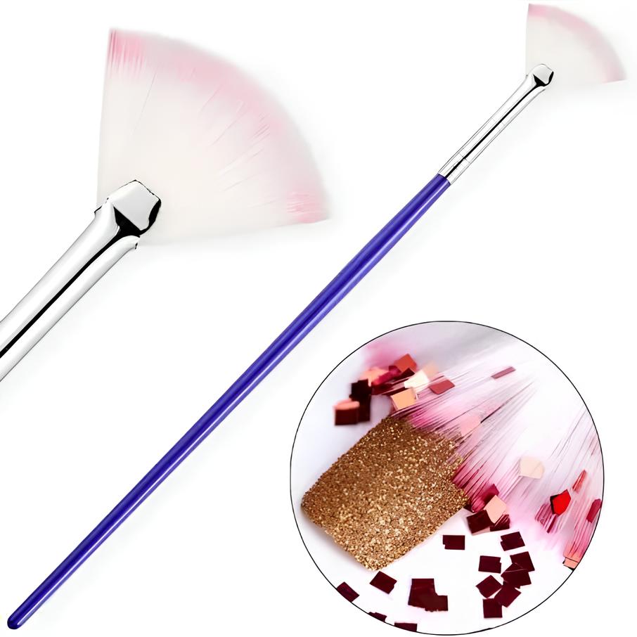 Fan Brush for Glitter and Ombre and Art Application