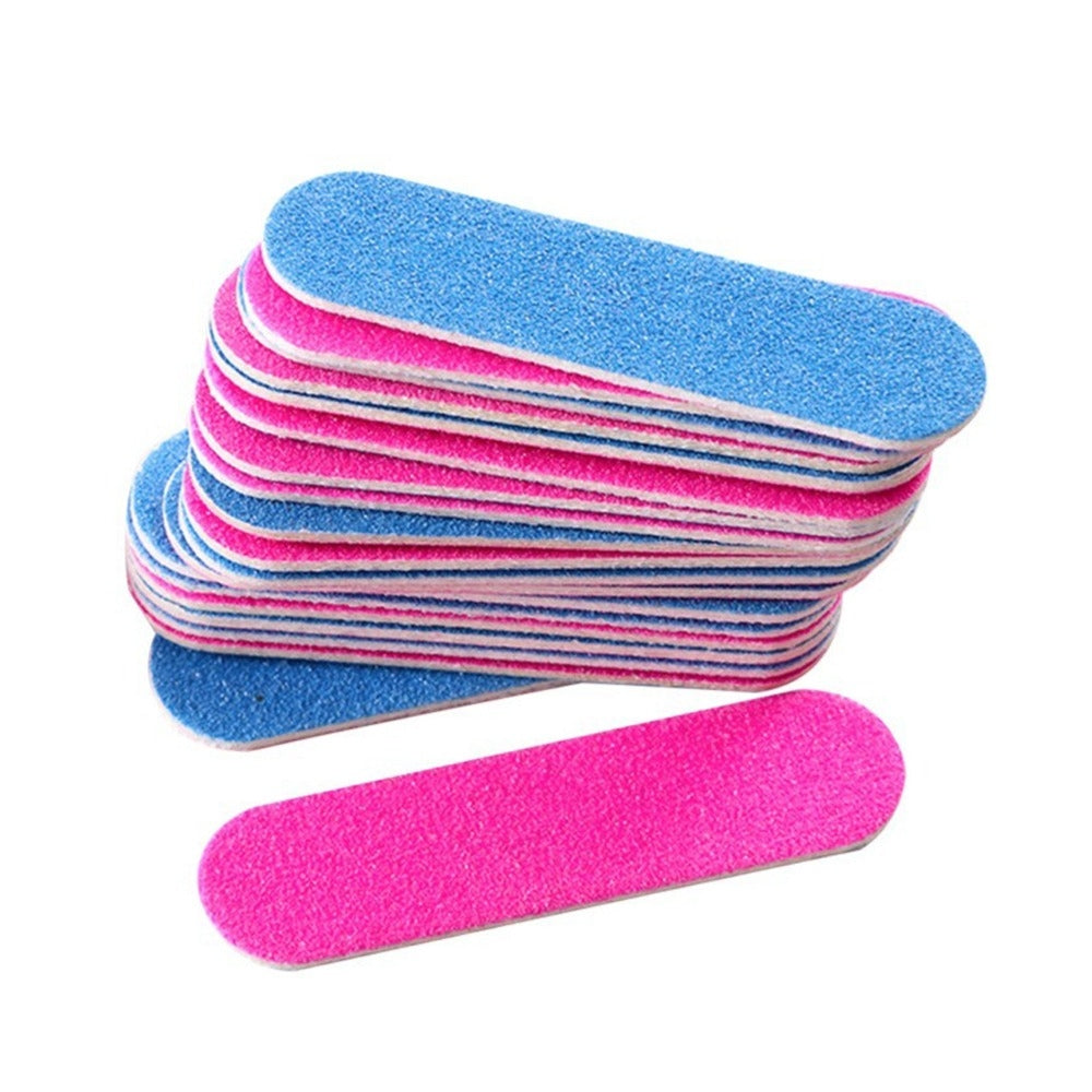 Disposable Mini Nail Filers Pink & Blue - Pack of 100
