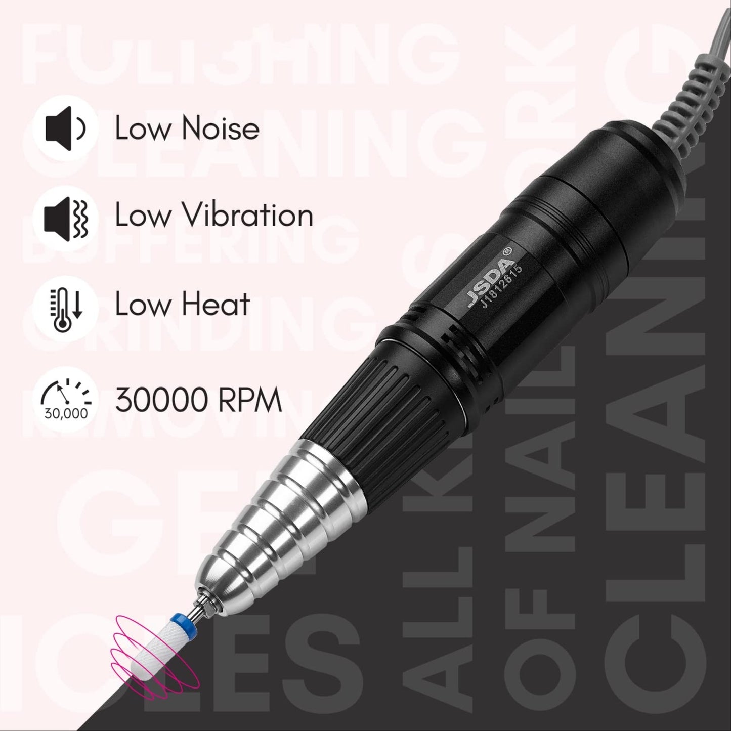 30000RPM DM-101 Portable Rechargeable Cordless Nail Drill