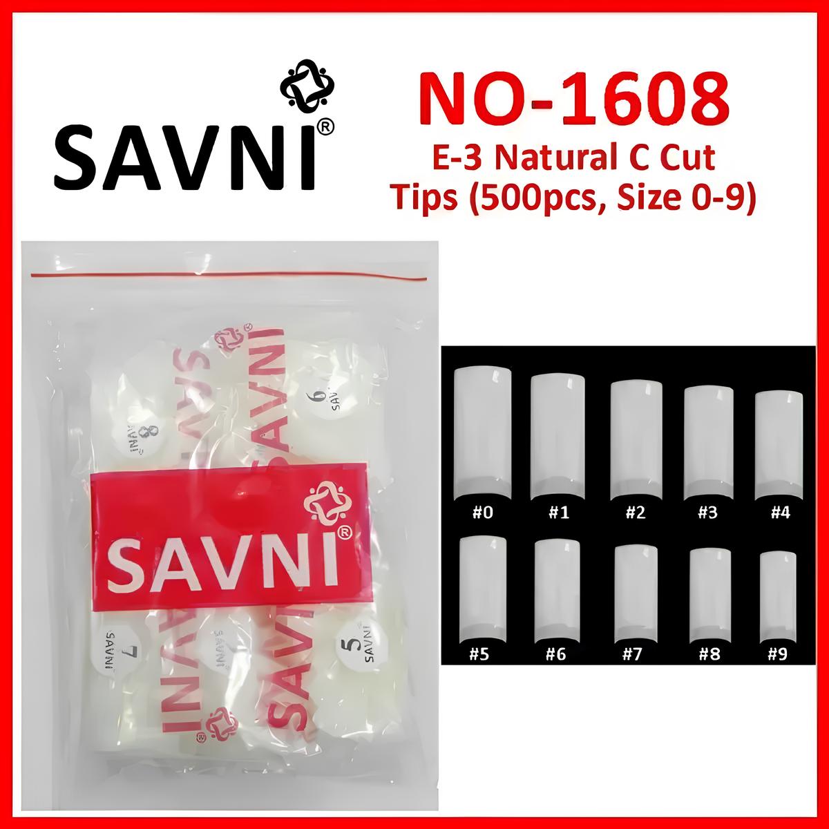 Savni E3 C Cut Extension Natural Tips - 500 pcs
