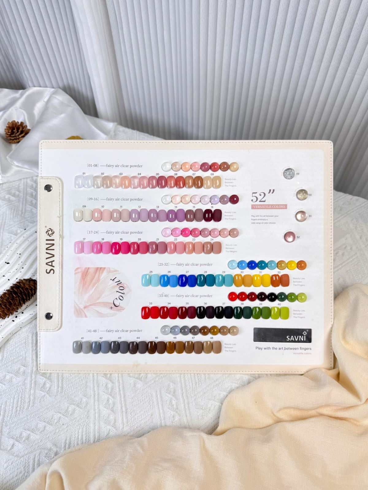 Savni UV Gel Polish Kit Set Of 52 pcs- Top Coat & Base Coat Included, 15ml Each, Cat Eye