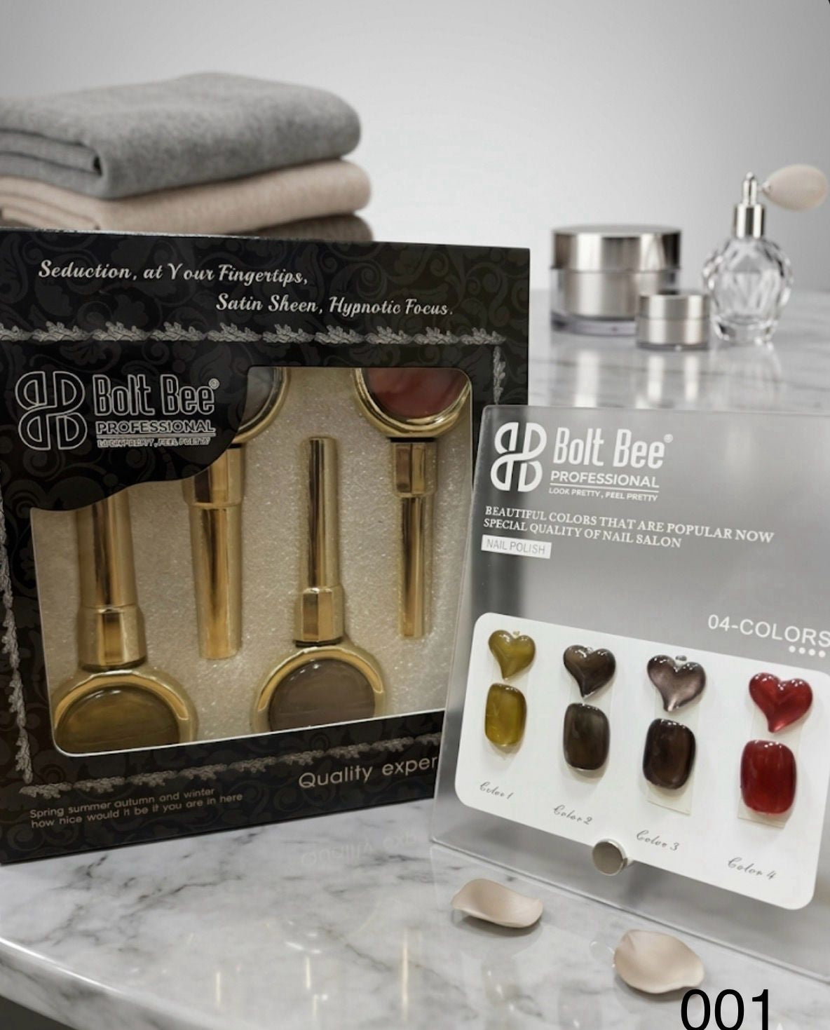 Bolt Bee Gel Polish Kit Set Of 4pcs, 15ml Each, Cat Eye, Model- 001