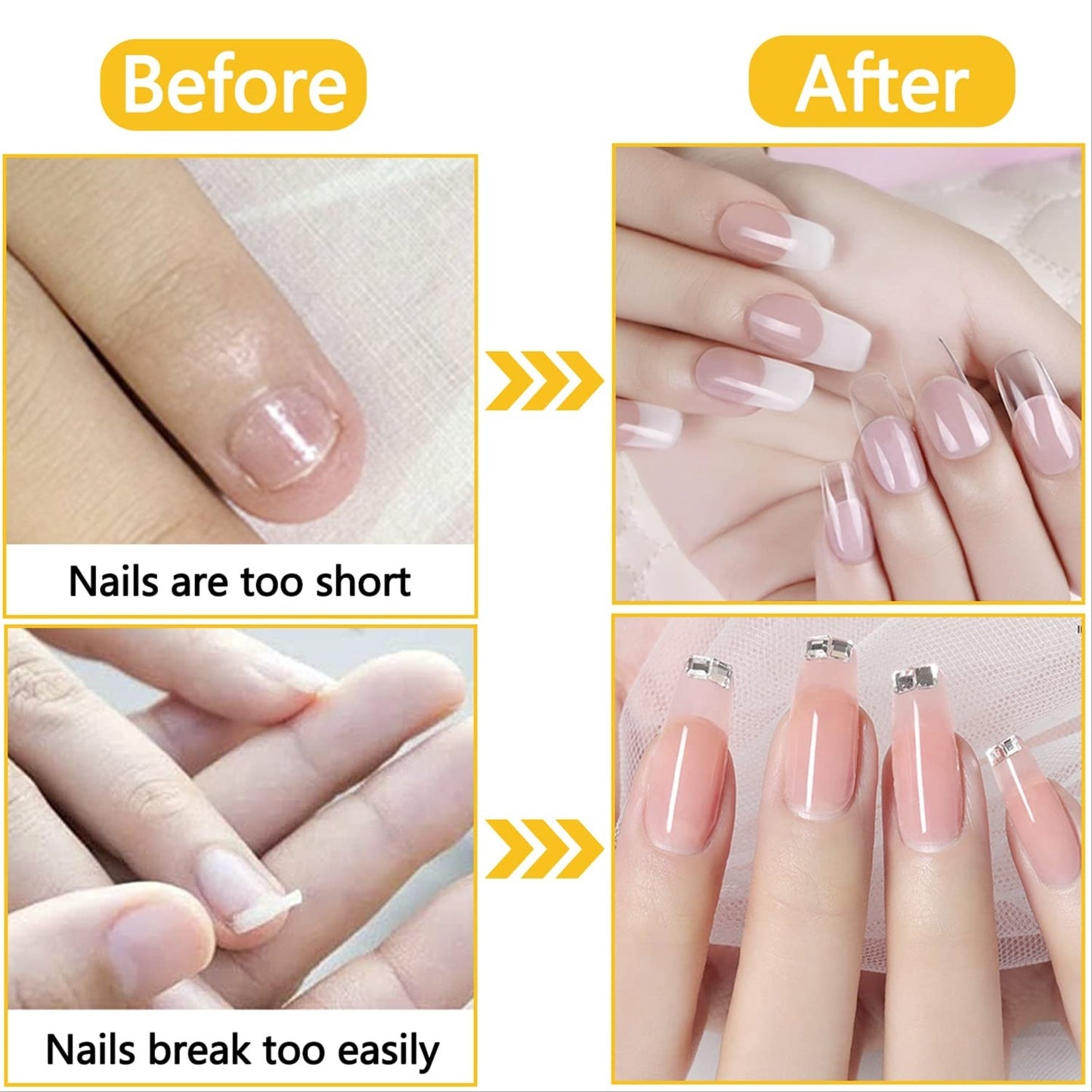 Nail Form Golden Sticker Roll for Acrylic, Gel & Polygel Extension - 500 pcs