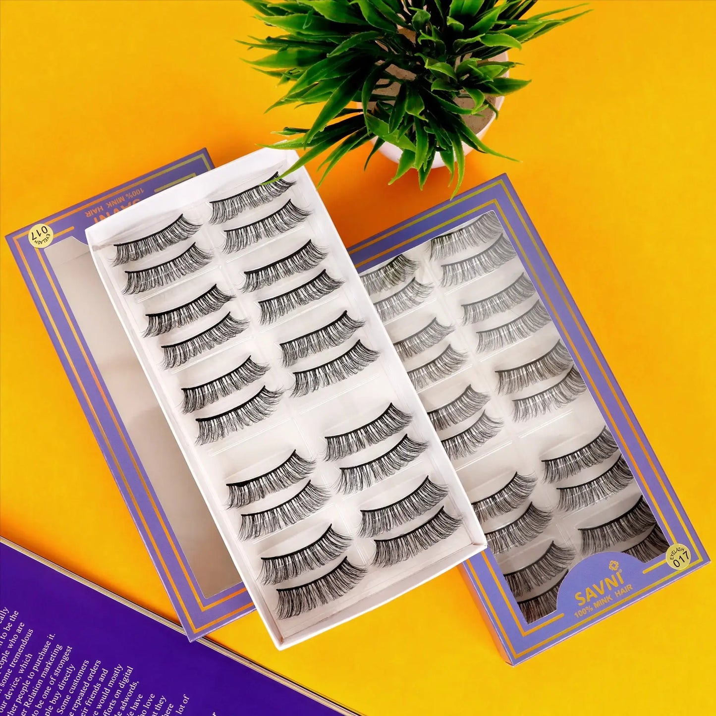 Savni 5D Temporary Mink Hair Eyelash Extensions 10 pairs Model 017