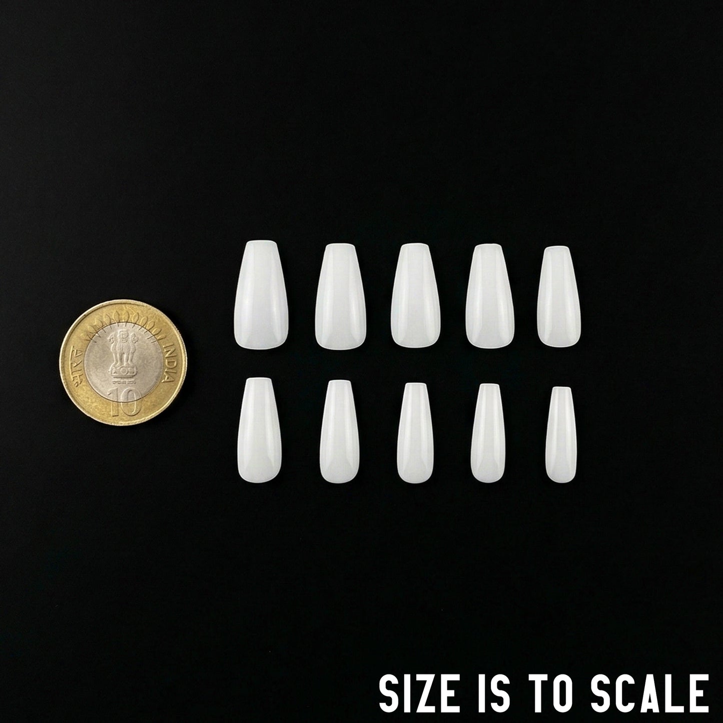 Suzi E17N Full Cover Medium Coffin Natural Tips - 500 Pcs