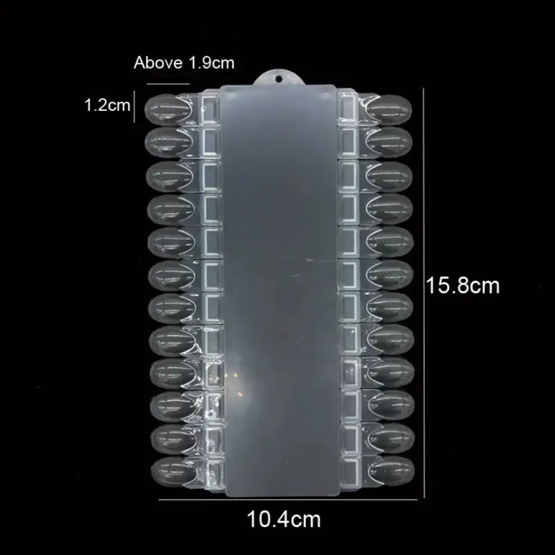 Removable Transparent Display Sticks Tray - 24 Nails