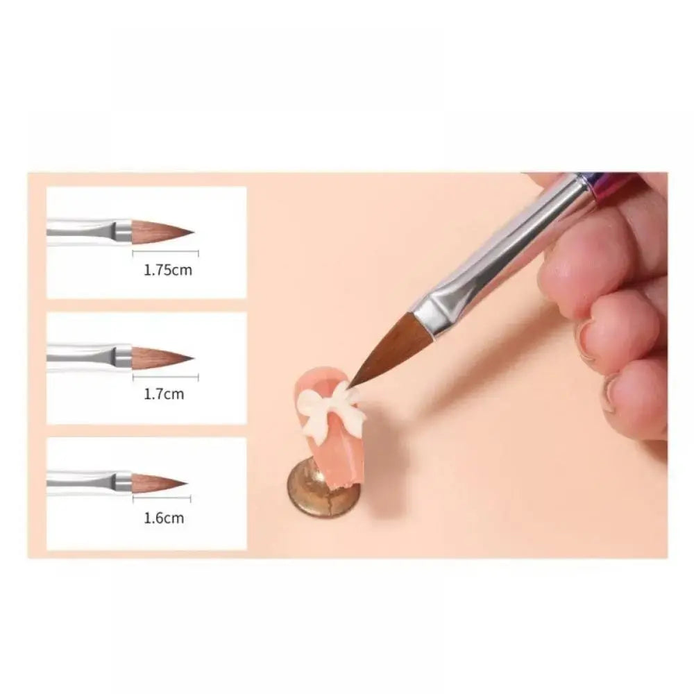 Synthetic Acrylic Brushes Mermaid Handle - Set of 3