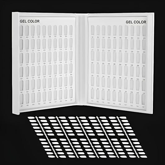 120 Slots Nail Tips Shade Card DIY - 120 Flat Tips Included