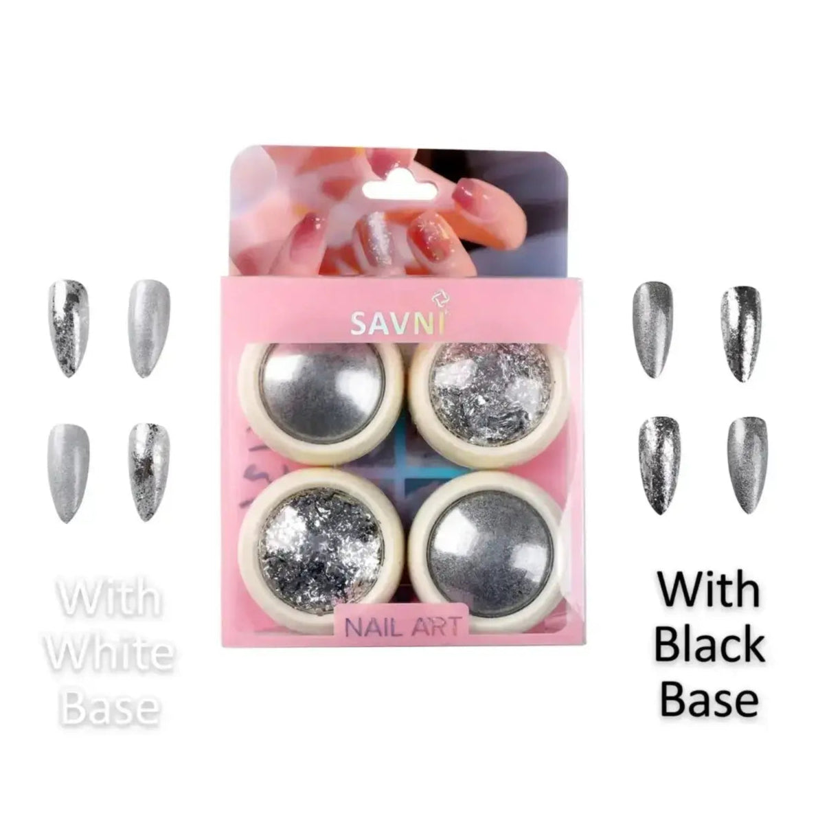 Silver Chrome & Foil - Set of 4