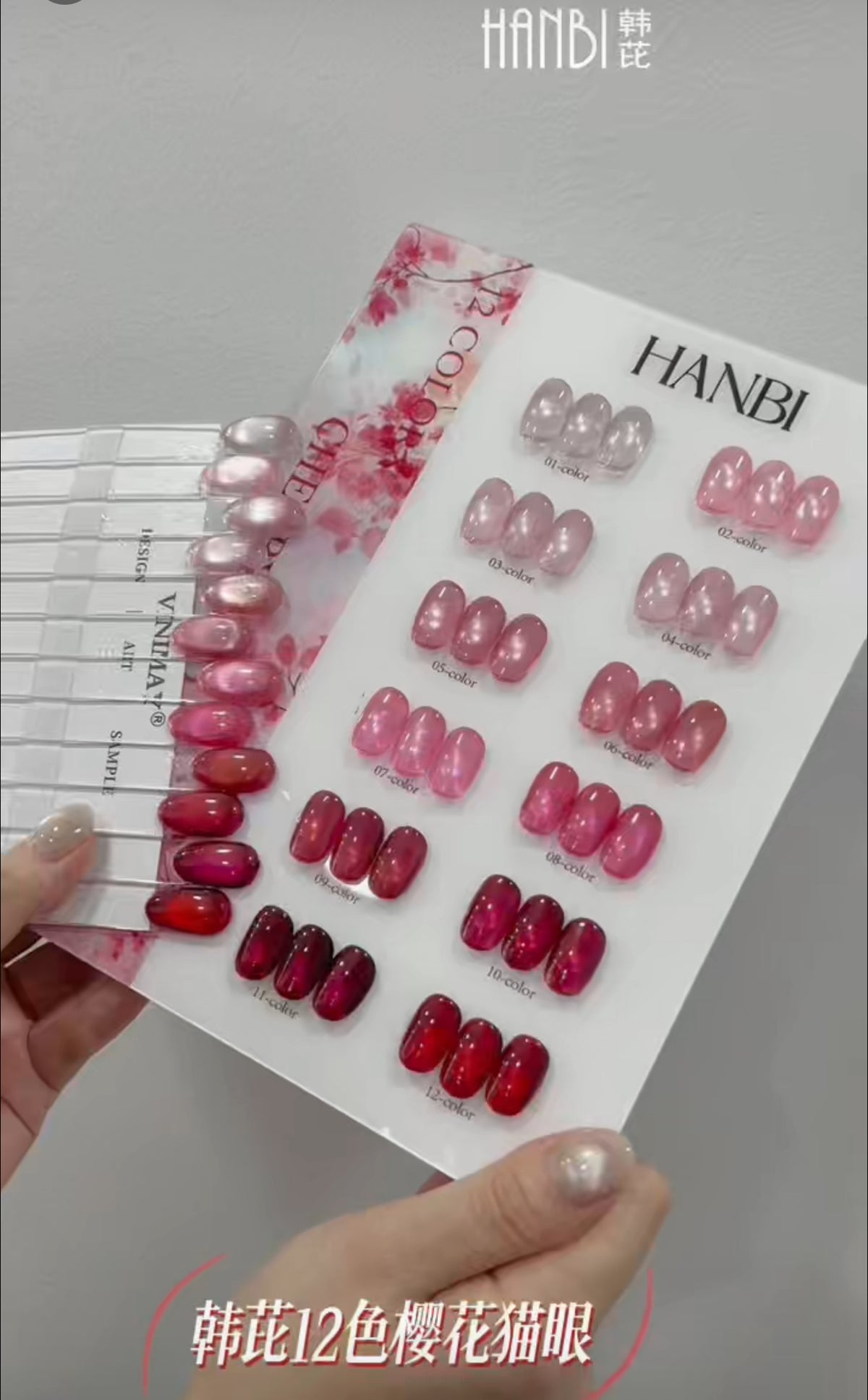 Vinimay UV Gel Polish Kit Set Of 12pcs,15ml Each, Cat Eye, Model-E