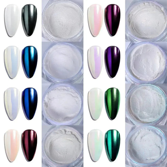Aurora Color Changing Chrome Powder Assorted Colors - Set of 12