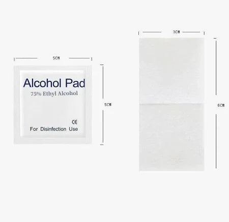 Alcohol Wipes For Disinfection & Nail Prepping - 100 Pcs