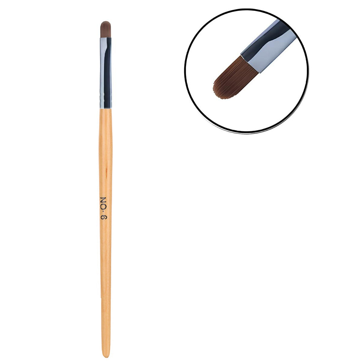 Synthetic Gel Brush Wooden Handle - 1 piece