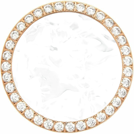 Resin Plate Mixing Palette Circle Shape Embossed with Stones - White color plate
