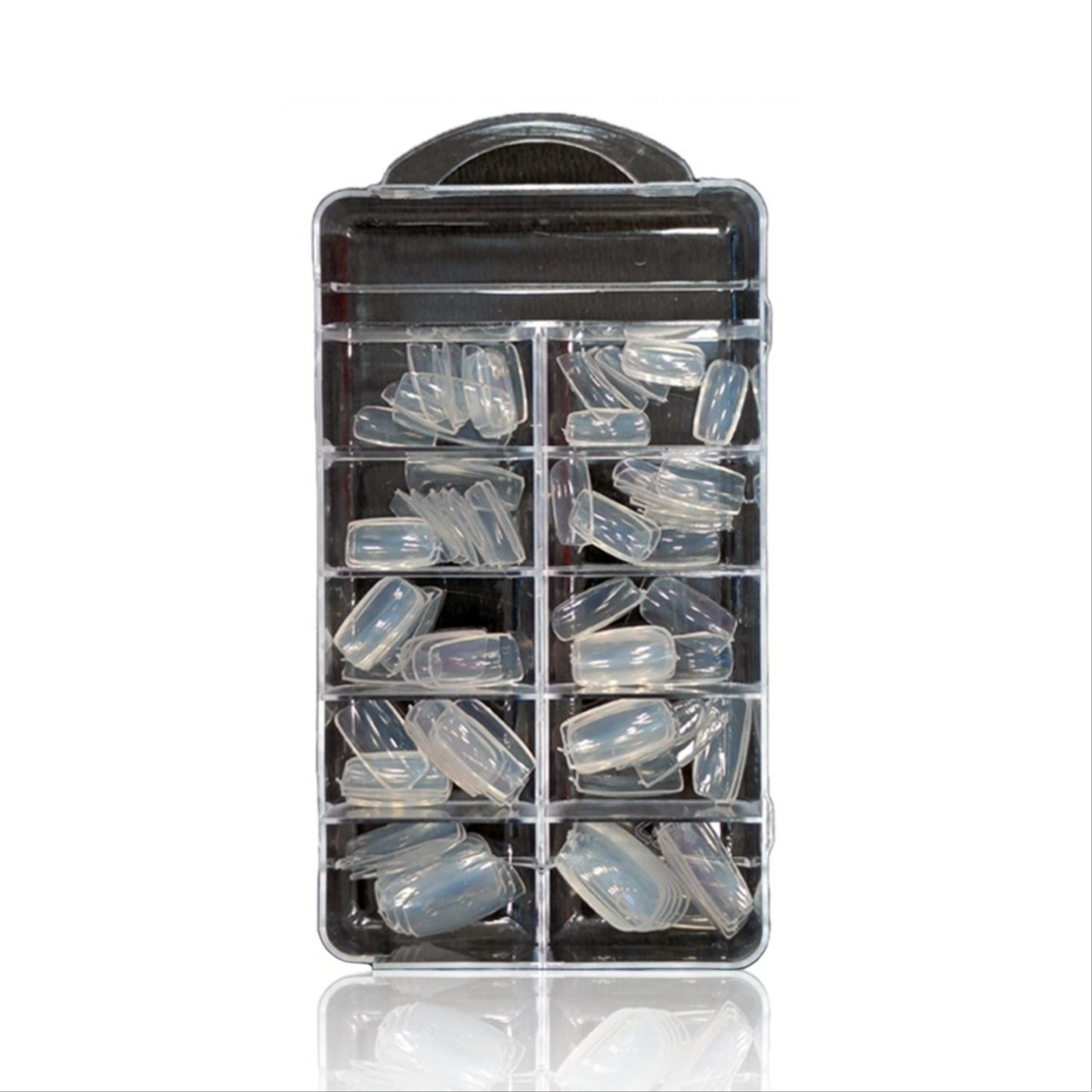 Savni Square Full Cover Nail Tips Transparent - 100 Pcs