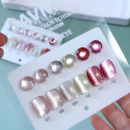 Savni Core - Mirror 1 Cat Eye UV Gel Polish Kit, Set Of 6pcs-10ml Each