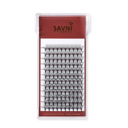 Savni 10D Style Permanent Eyelash Extension 0.07 Thickness - C Curl, Mix Size (8-15mm)