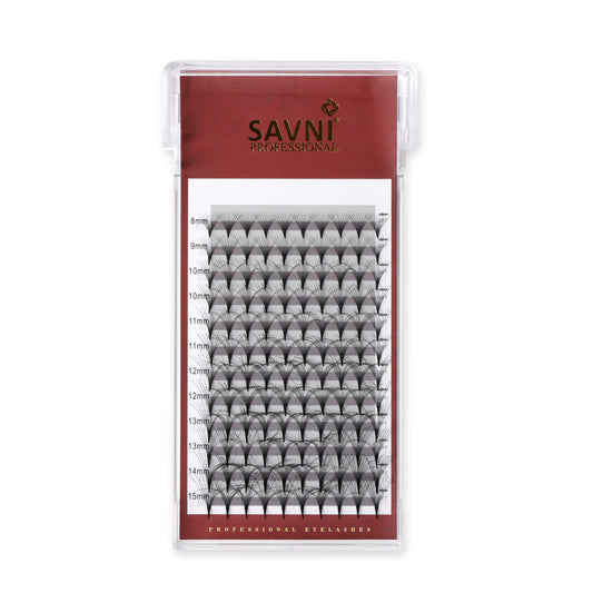 Savni 10D Style Permanent Eyelash Extension 0.07 Thickness - D Curl, Mix Size (8-15mm)