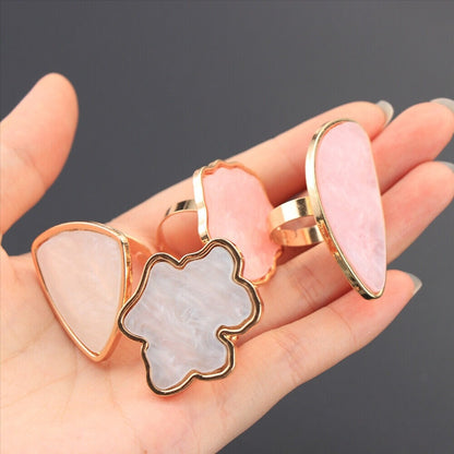 Nail Art Mixing Palette Ring- Assorted Shape & Color