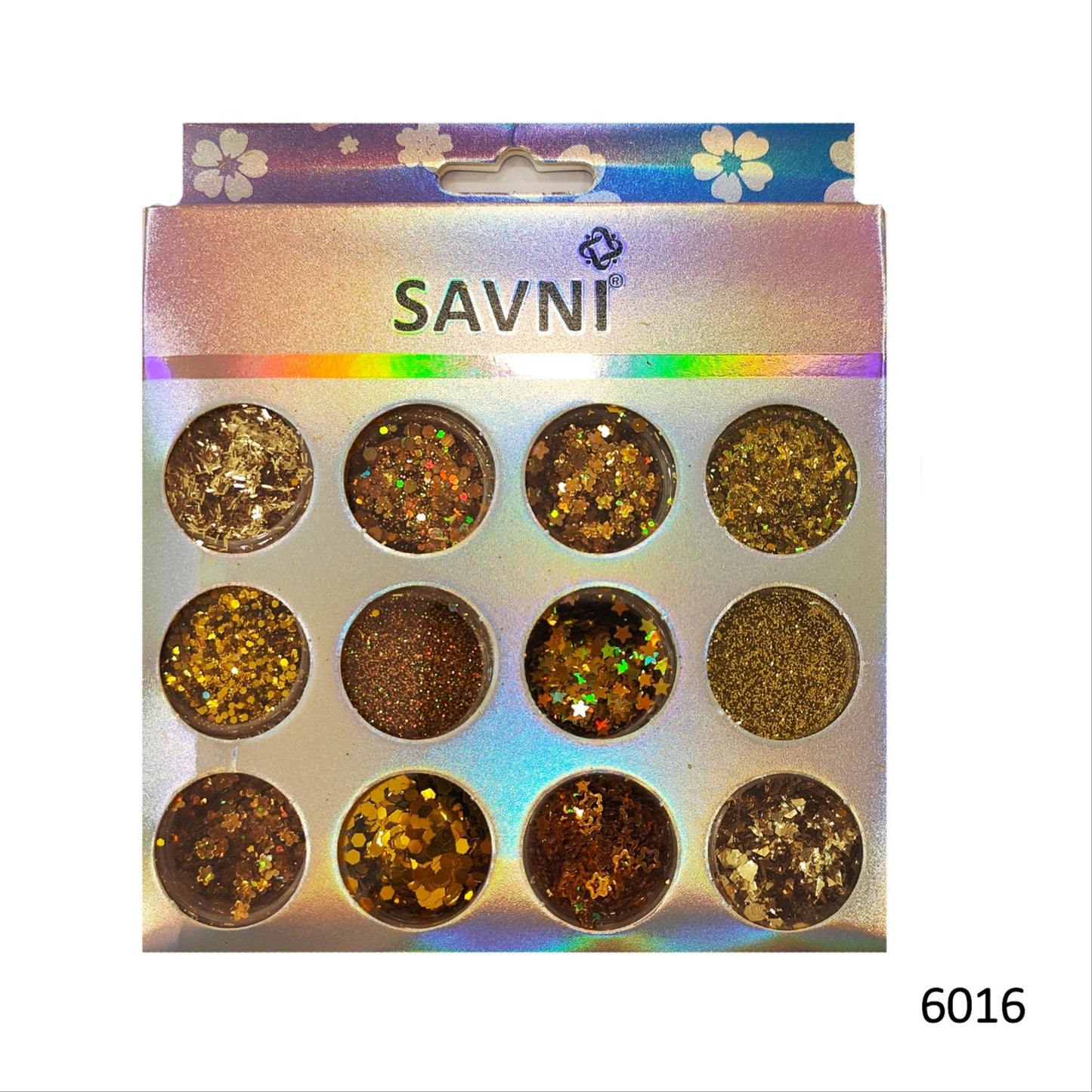 Savni Mix Glitters, Mylars & Sugar Dust - Pack of 10/12