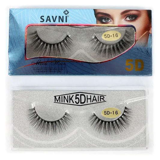 Savni 5D Professional Temporary Mink Hair Eyelash Extension 10 pairs Model 5D-16
