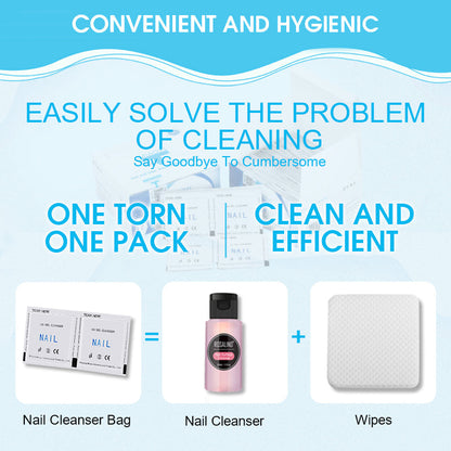 Nail Removal 100% Acetone Wipes for Nail Polish & Acrylic, Gel Removal - 204 pieces Product vendor