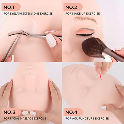 Eyelash & Makeup Silicon Rubber Training Dummy