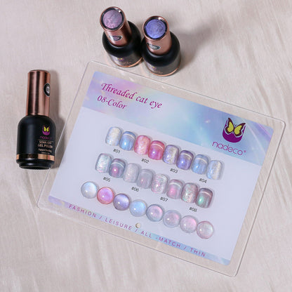 Nadeco UV Gel Polish Kit Set Of 8, 15ml each, Soft Pastel & Shimmer Palette, Model - A