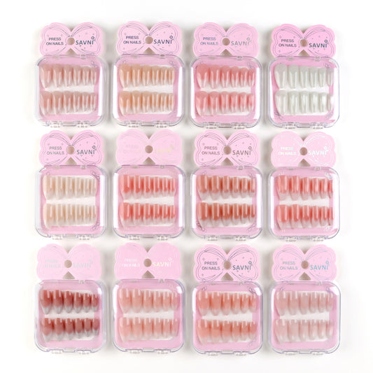 Press On Nails Cat Eye Effect- 12 Sets with Press On Boxes