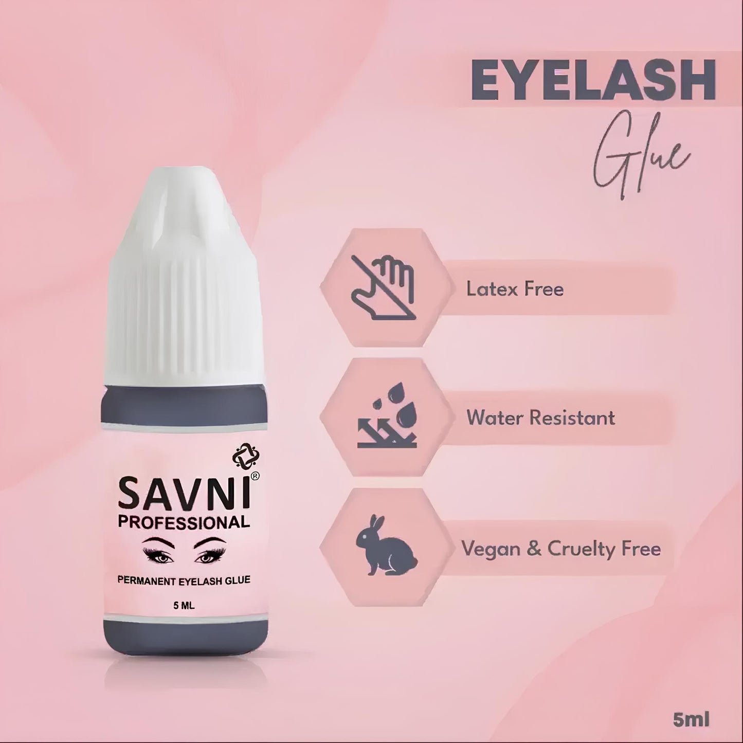 Savni Eyelash Extension Lash Glue 5g - 1.25 Second Drying Time