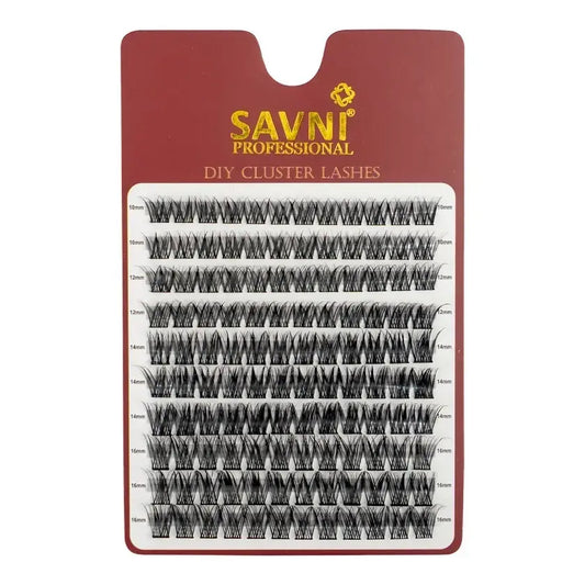 Savni Professional DIY Cluster Bunch Lashes 10mm-16mm Mix Length Natural Look Model #29