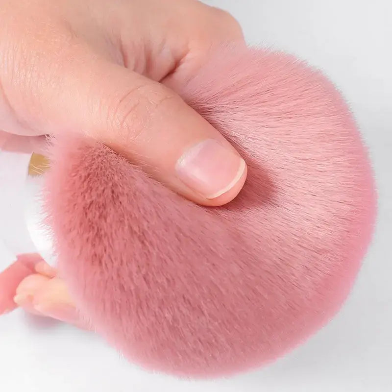 Heavy Soft Bristle Dusting Puffy Brush - Rose Gold