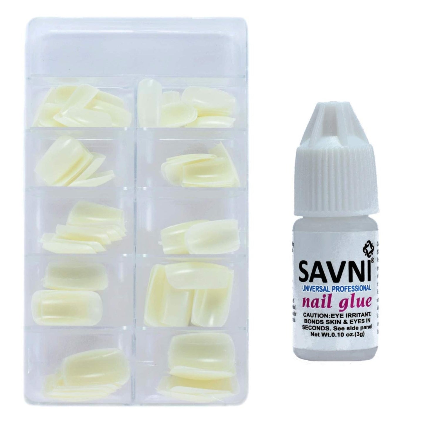 Artificial Nails + 1 Glue for DIY Home Application Combo