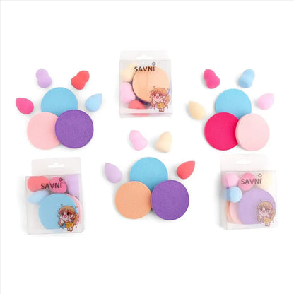 Savni Makeup Sponge Powder Puff, Small Beauty Blender & Sponges - Assorted Color