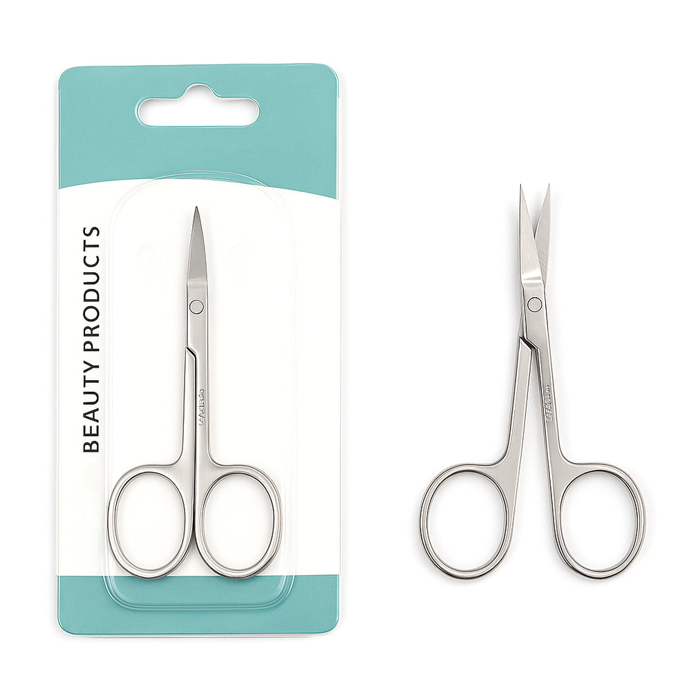 Short Eyelash Trimming Scissors Softly Curved