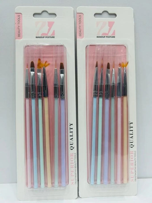 Mix Nail Art Brush Set Of 6