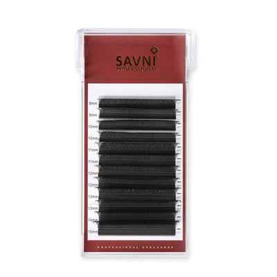 Savni 3D Style Permanent Eyelash Extension 0.07 Thickness - D Curl, Mix Size (8-15mm)